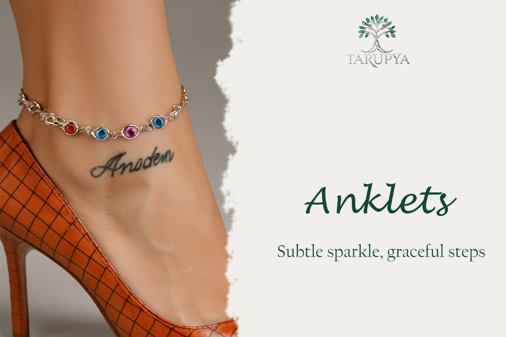 Tarupya Silver Anklets